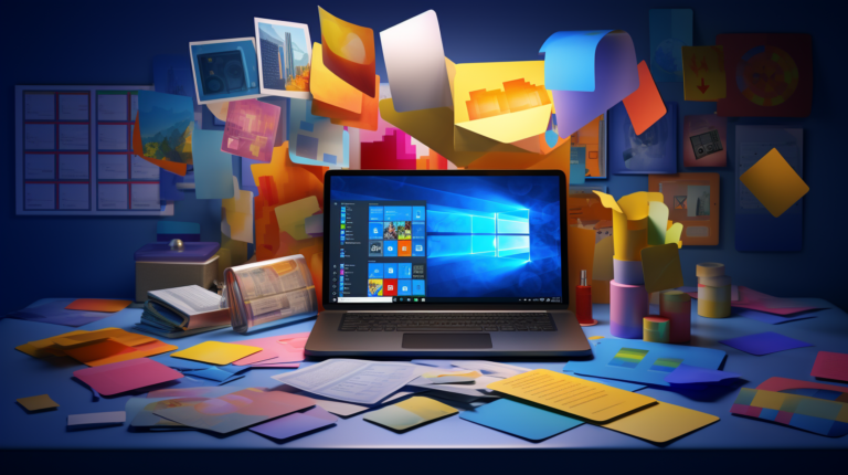 윈도우 10,11 파일 관리 모습을 묘사한 그림